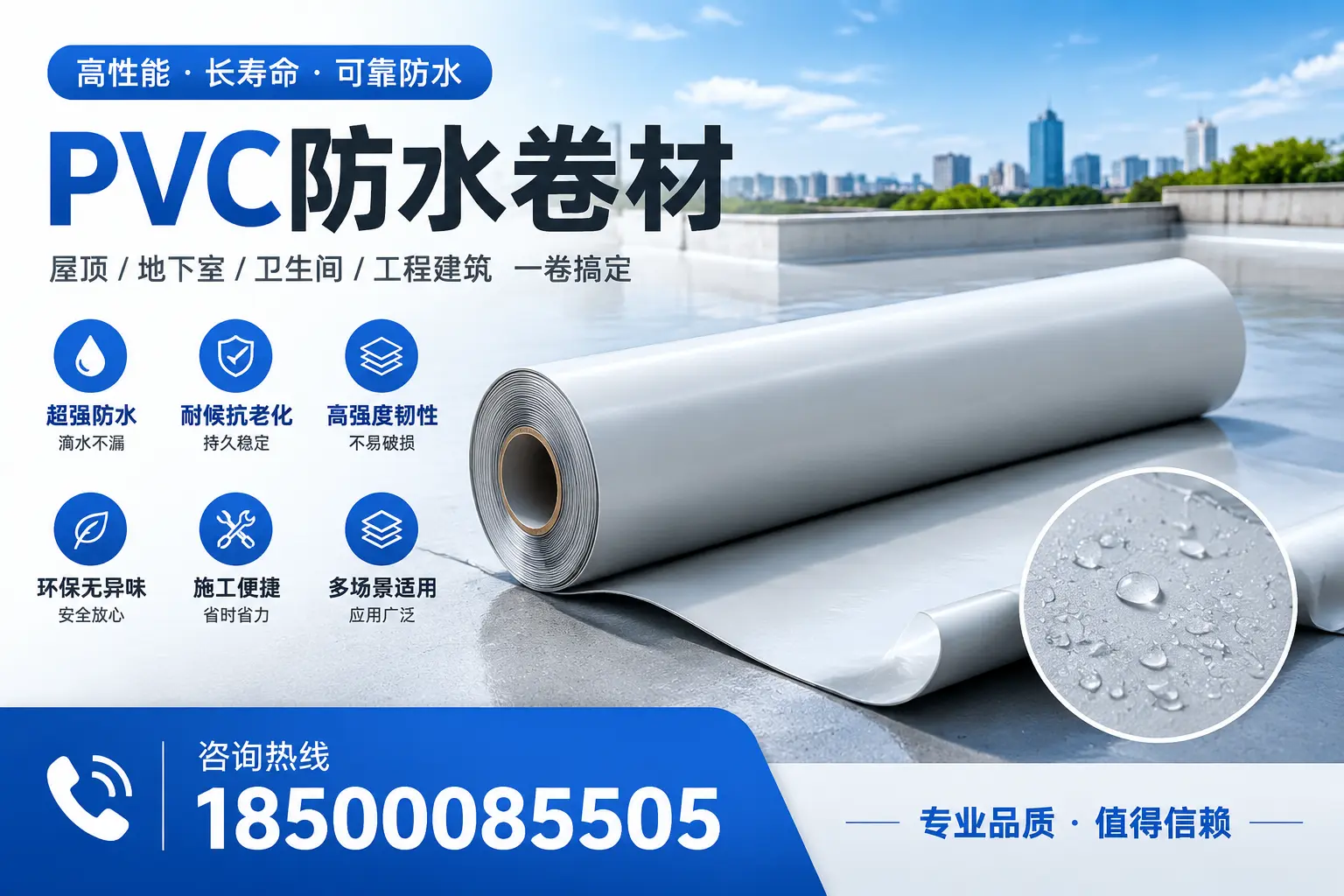 PVC防水卷材的防水效果评测,适合苏州的科学依据