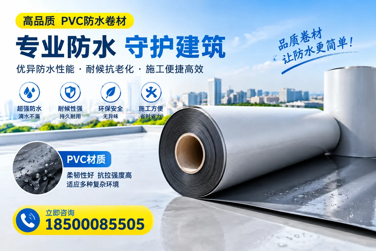 PVC防水卷材的安全性分析,苏州居民需了解的知识